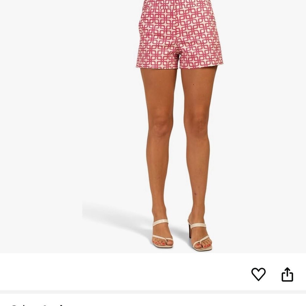 Trina Turk geometric pink shorts